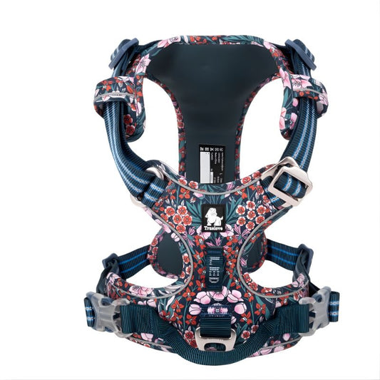 Floral Print Adjustable Dog Harness Vest