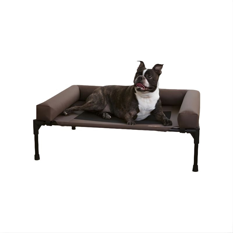 Elevated Outdoor Dog Cot - Raised Camp Bed with Washable Cover