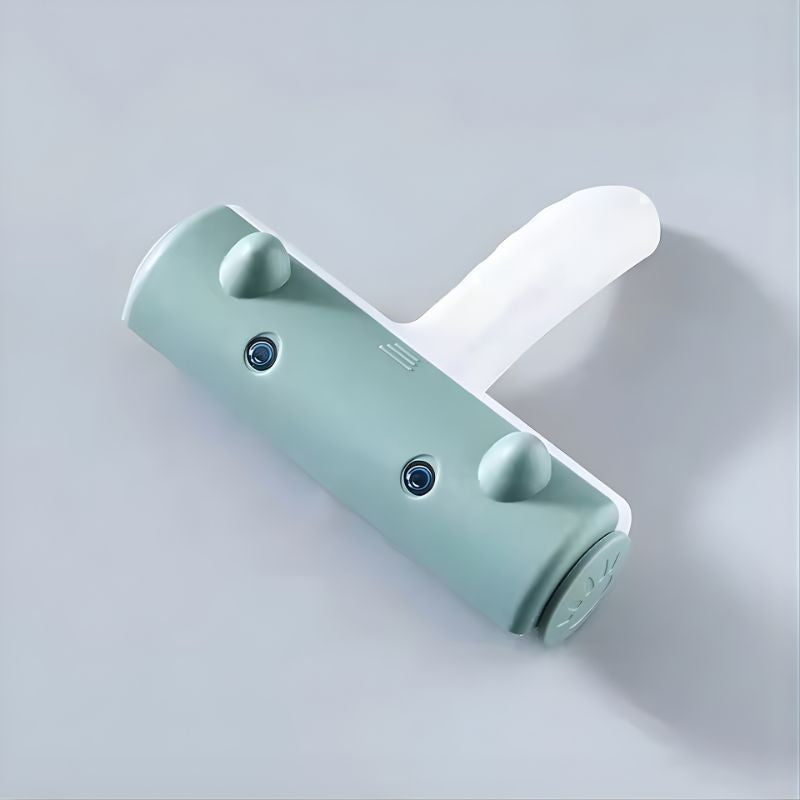 Light green and white tool on a light gray background