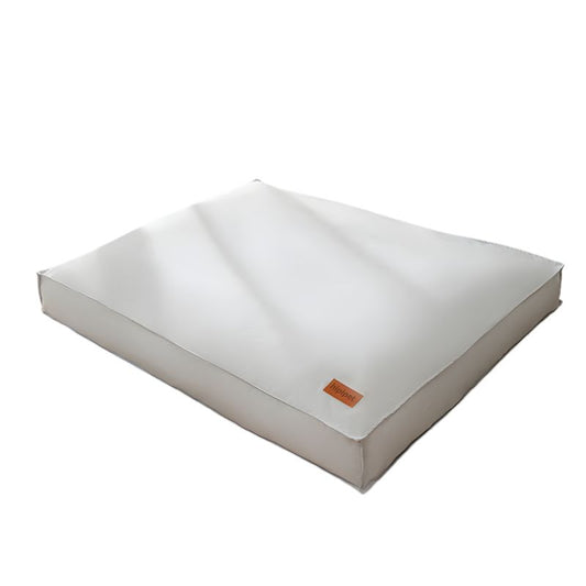 White mattress cover with a brand logo on a white background